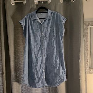 DENIM BUTTON UP DRESS